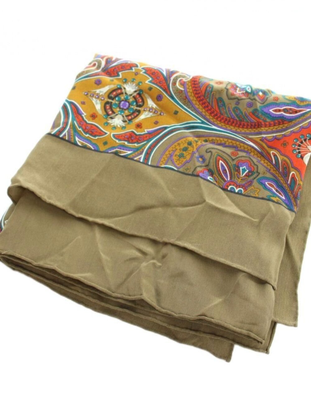 Dior Large Scarf Shawl Paisley Pattern Silk Multi - Picture 6 of 6